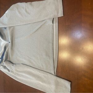 IZOD Golf Sweater Gray 1/4 Zip Long Sleeve Men’s Large